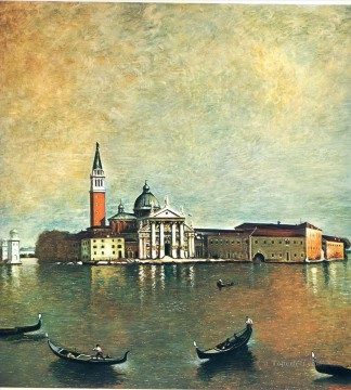 ジョルジョ・デ・キリコ Painting - サン・ジョルジョ島 1967年 ジョルジョ・デ・キリコ 形而上学的シュルレアリスム